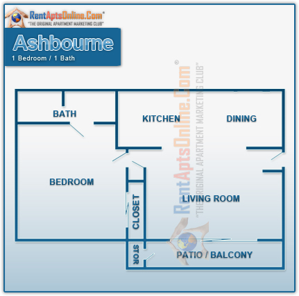 This image is the visual schematic representation of Ashbourne in Sunflorin Village Apartments.