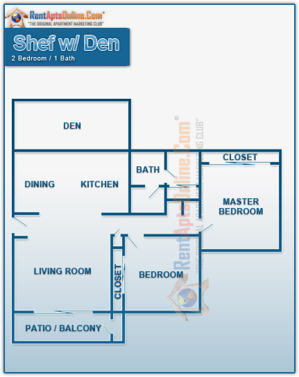 This image is the visual schematic representation of Sheffield with Den in Sunflorin Village Apartments.